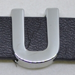 CHROM-Schiebebuchstabe "U" 14mm